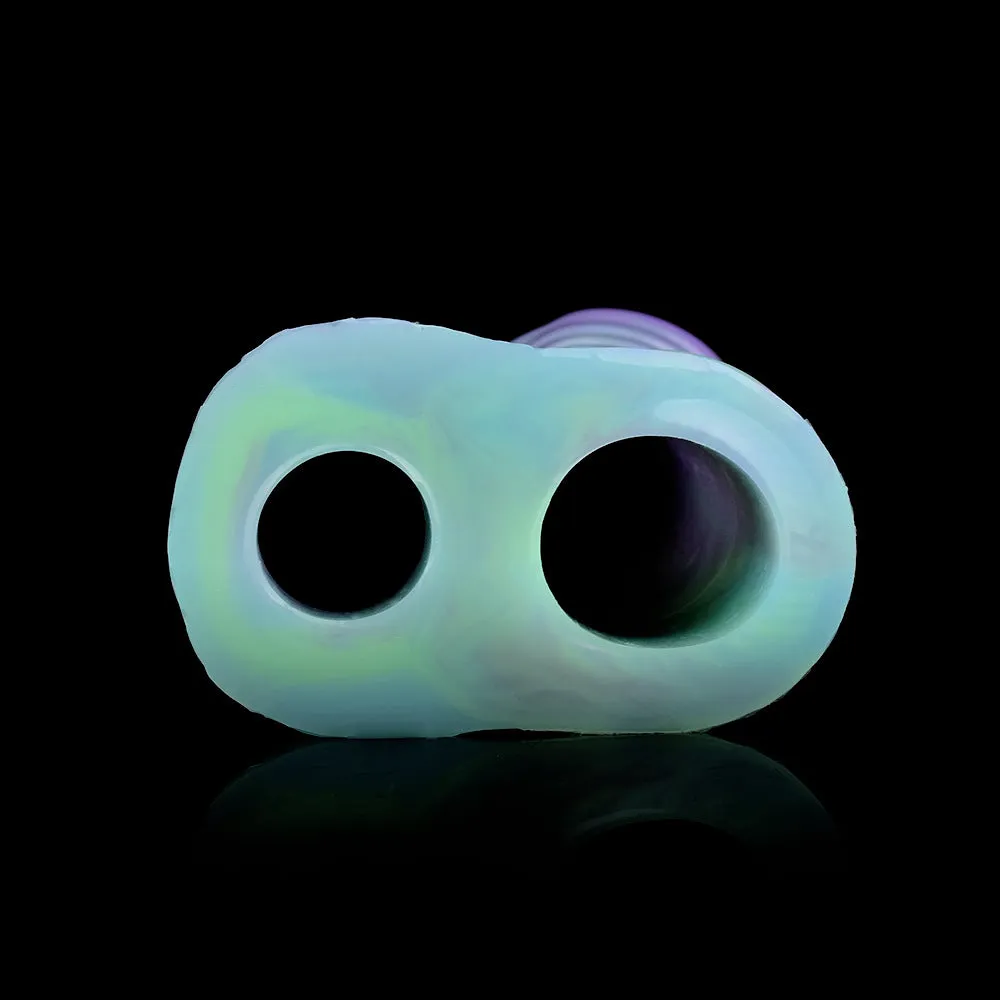 Luminous Monsterdildo Cock Sleeve - Beast Penis Ring Enlarger Condom Couple Sex Toy