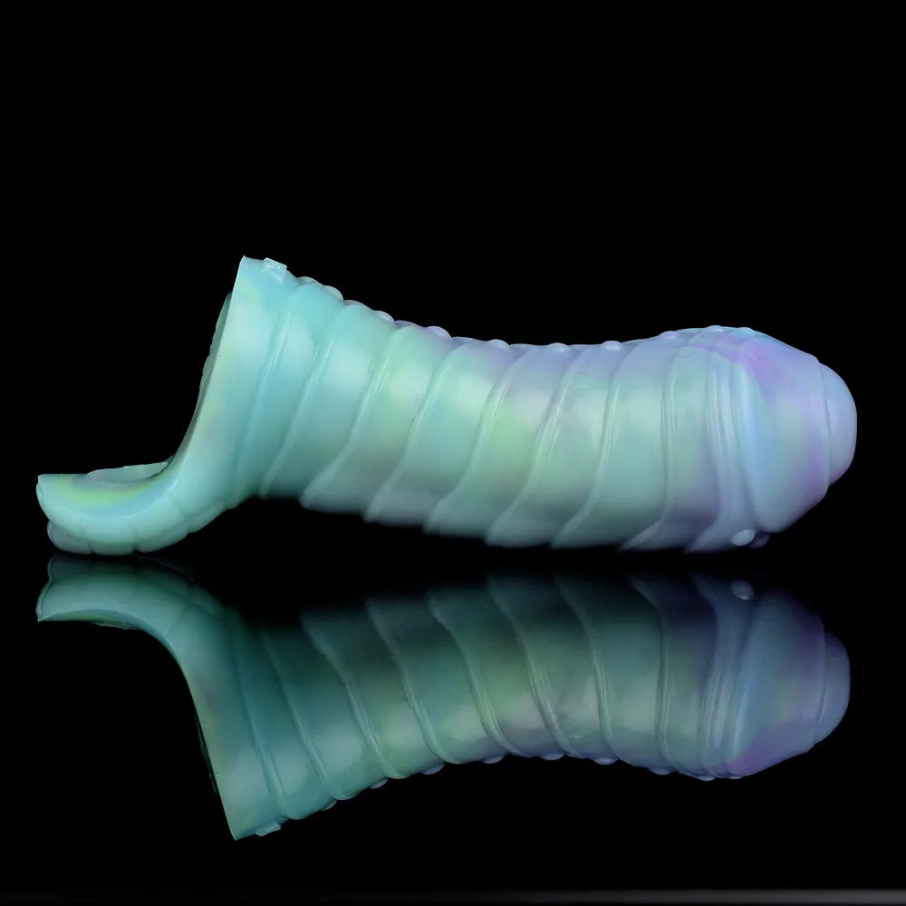 Luminous Monsterdildo Cock Sleeve - Beast Penis Ring Enlarger Condom Couple Sex Toy