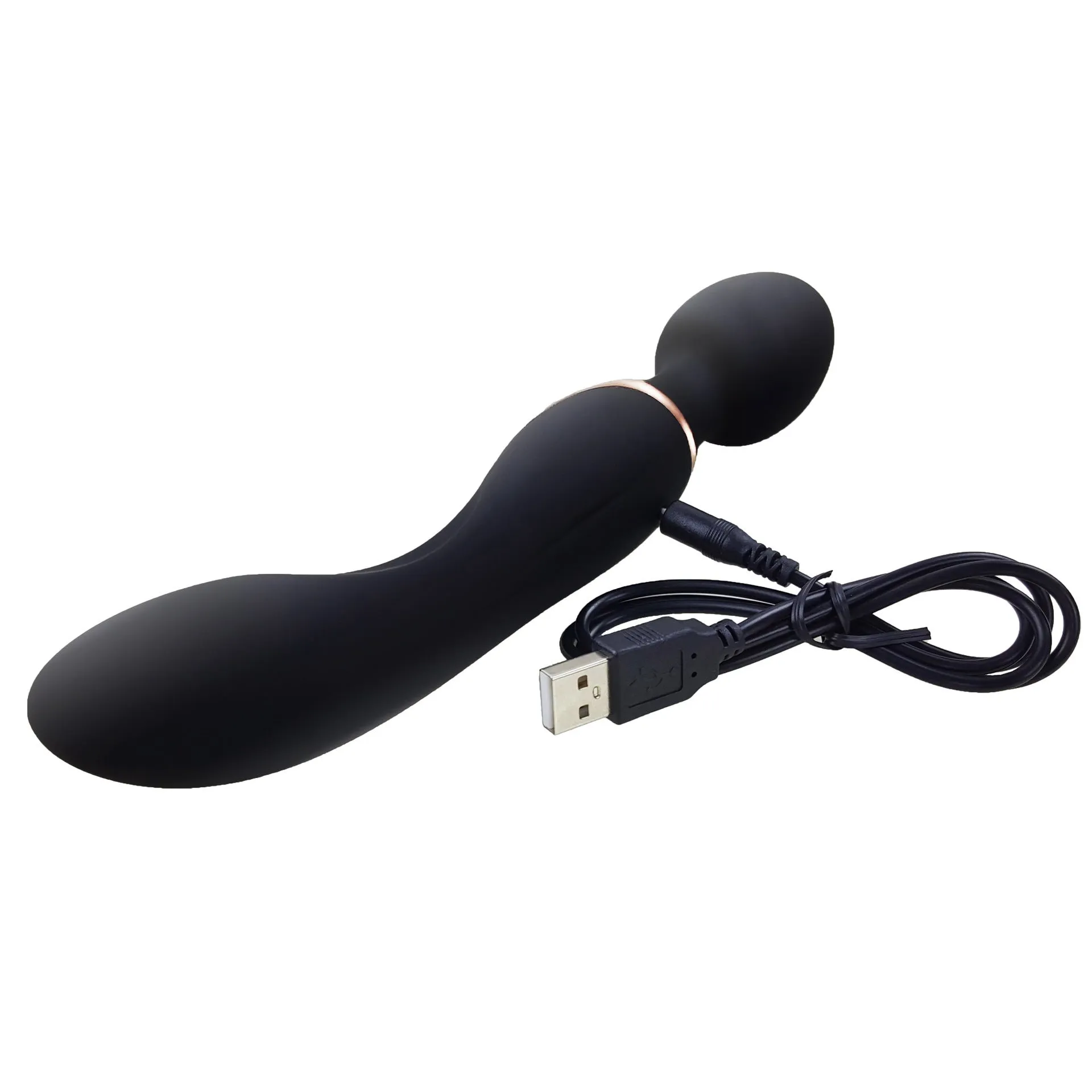 Magic Wand Finger Vibrator Prostate Massager - Double End G-spot Clit Stimulator