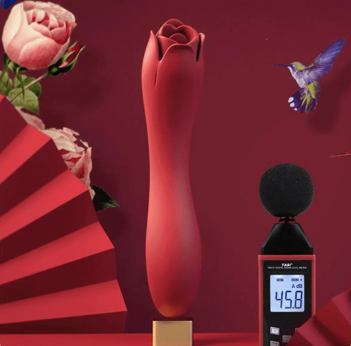 Meese Dora Sucking Double-Head Rose Vibration Inside Massage Stick