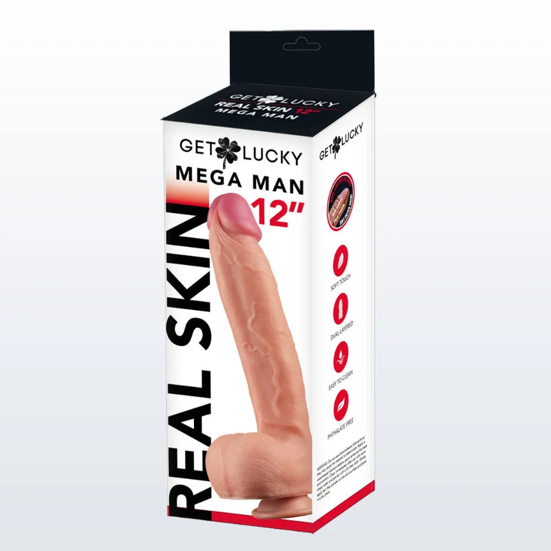 Mega Man 12 Silicone Realistic Dildo
