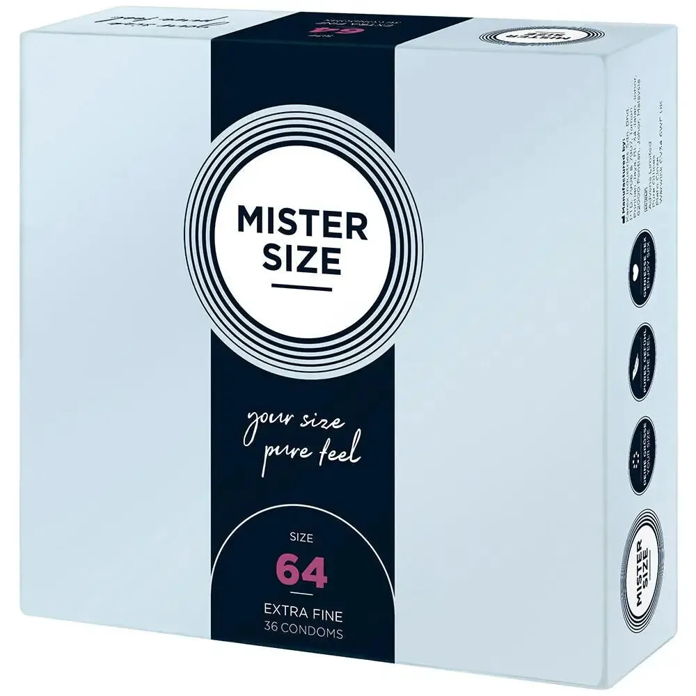 Mister Size 64mm Natural Ultra Thin Condoms 36 Pack