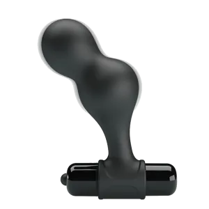 MR PLAY vibrating silicone Butt Plug 10 x Ø 3 cm