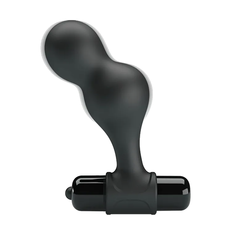 MR PLAY vibrating silicone Butt Plug 10 x Ø 3 cm