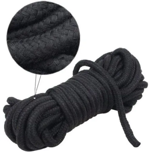 Naughty Toys Bondage cotton soft Rope BDSM 20 Meters BLACK