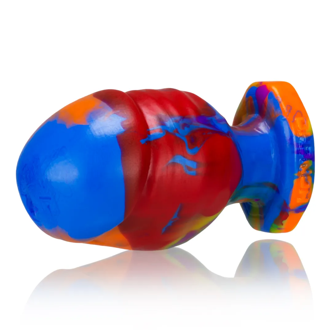 Oxballs Honcho 6 Inch Girthy Rainbow Silicone Veiny Butt Plug