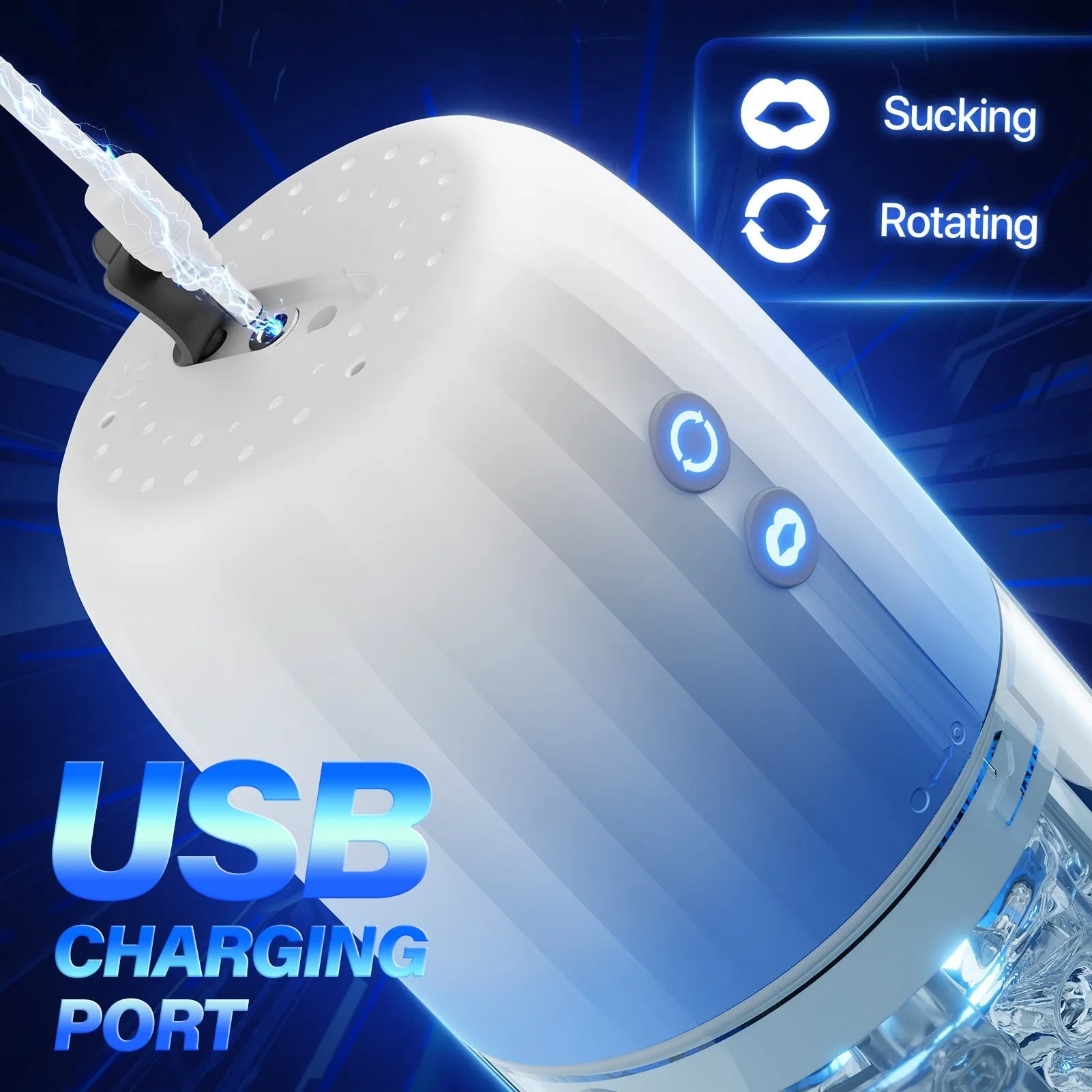 Peppy | Automatic Male Masturbator with 7 Rotating and Sucking Toy