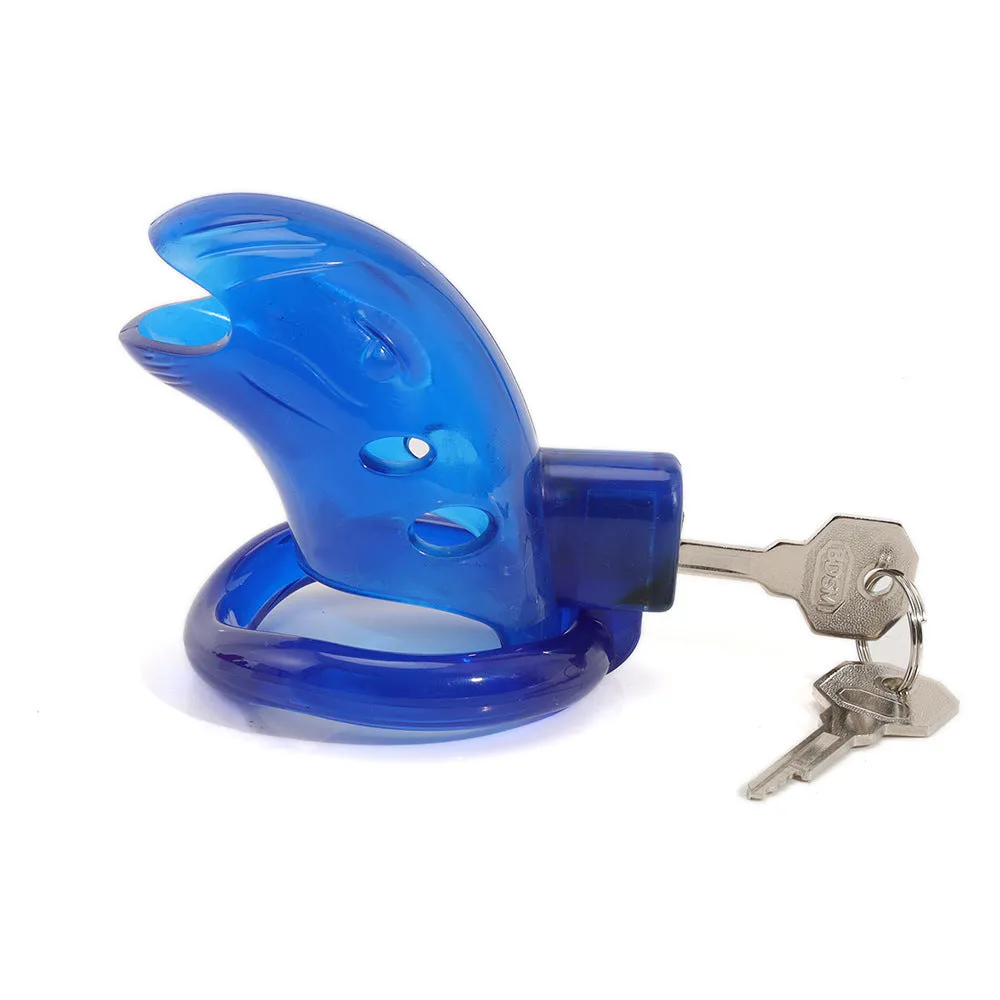 Plastic with Lock Male Penis Chastity Lock Sex Toys Birdcage Bondage Abstinence
