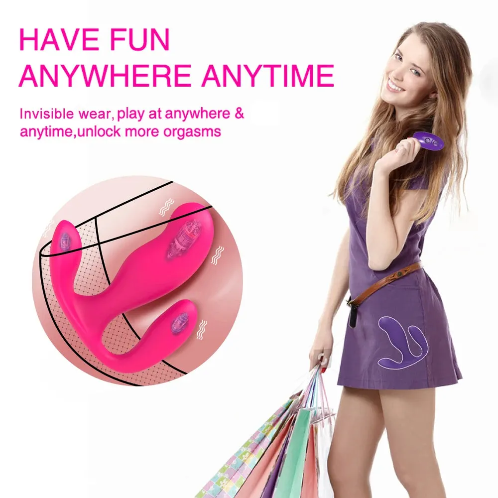 Remote Control Vibrating Panties Female Sex Toys - Wearable Double End Dildo Vibrator