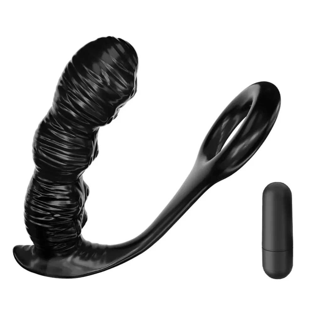 Remote Controlled Finger Prostate Massager - Vibrating Cock Ring Male Sex Toys