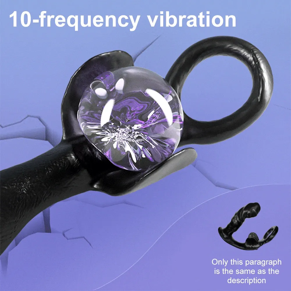 Remote Controlled Finger Prostate Massager - Vibrating Cock Ring Male Sex Toys