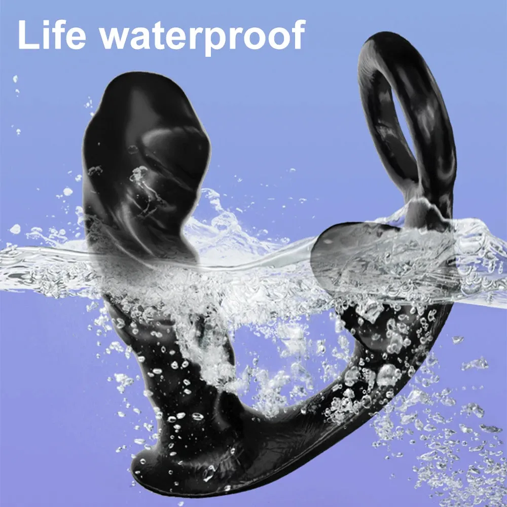 Remote Controlled Finger Prostate Massager - Vibrating Cock Ring Male Sex Toys