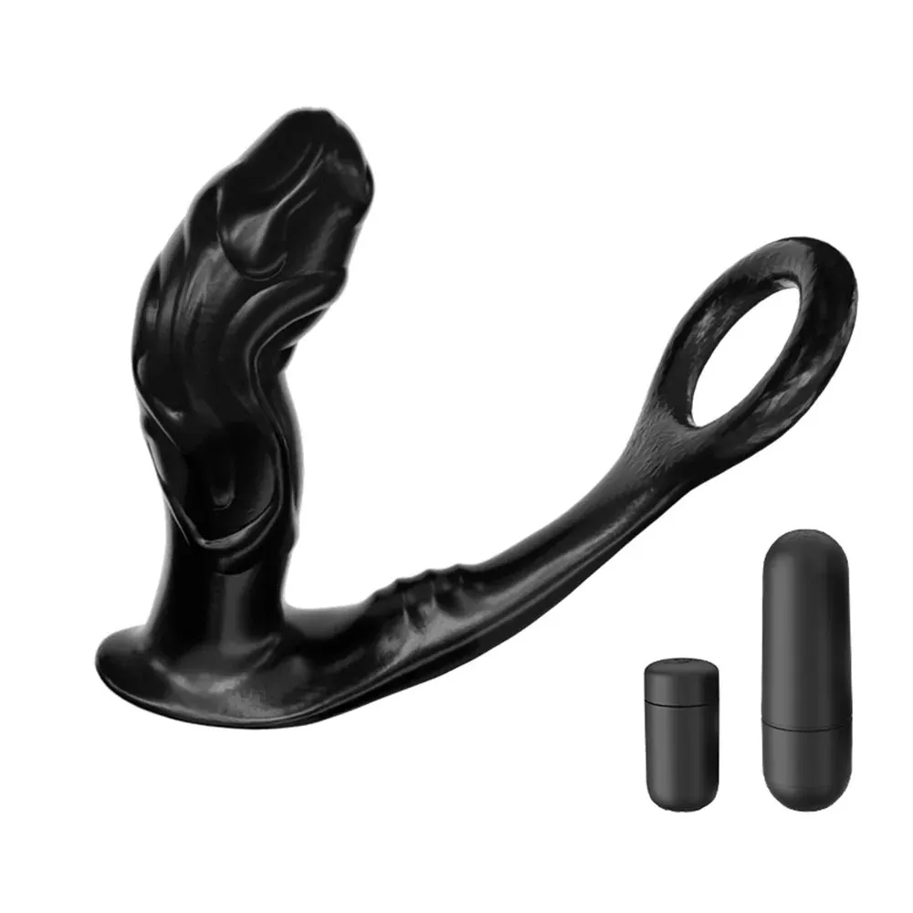 Remote Controlled Finger Prostate Massager - Vibrating Cock Ring Male Sex Toys