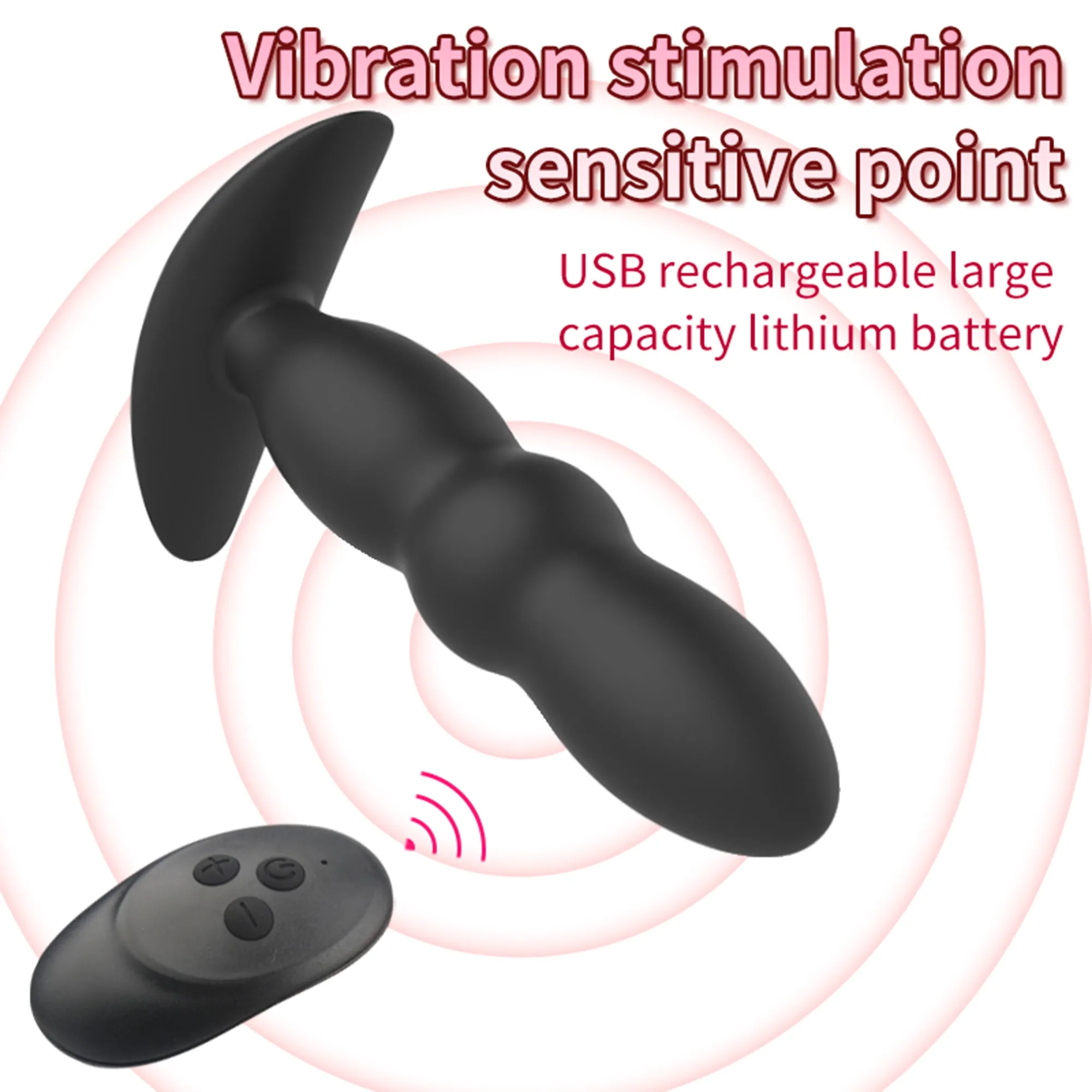 Remote Controlled Thrusting Dildo Butt Plug - Vibrating Anal Plug for Men Women