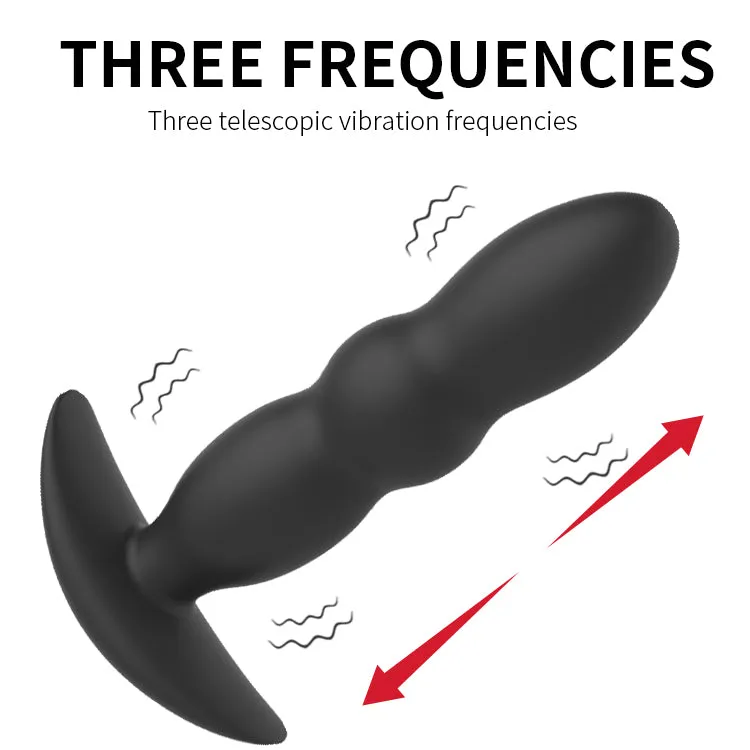 Remote Controlled Thrusting Dildo Butt Plug - Vibrating Anal Plug for Men Women