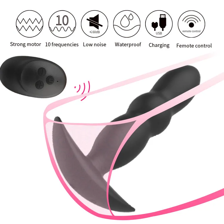 Remote Controlled Thrusting Dildo Butt Plug - Vibrating Anal Plug for Men Women