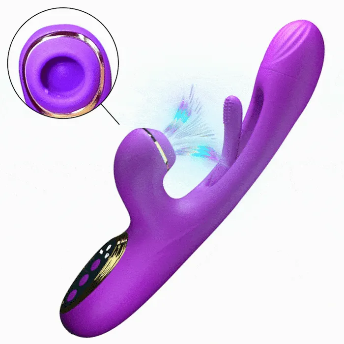 Sam Series - G Spot Vibrator with Flapping. Vibration & Clitoral Suction