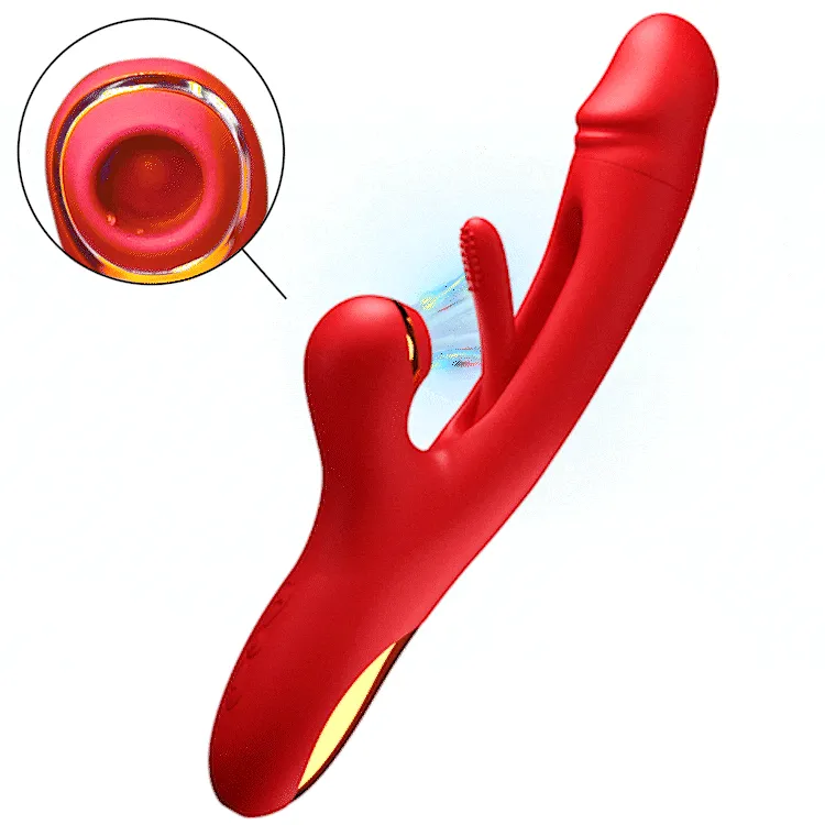 Sam Series - G Spot Vibrator with Flapping. Vibration & Clitoral Suction