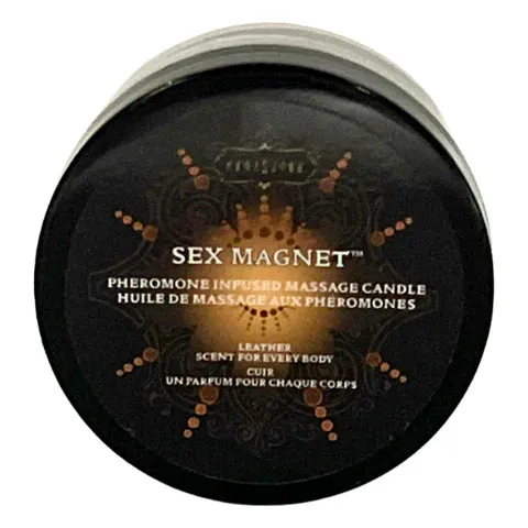 Sex Magnet Pheromone Leather Scent Massage Candle by Kama Sutra