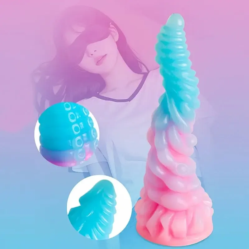 SM Shaped Luminous Anal Plug Silicone BDSM Sex Toy For Men Women