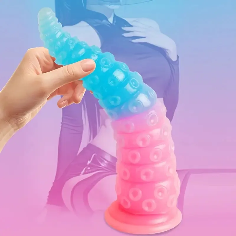 SM Shaped Luminous Anal Plug Silicone BDSM Sex Toy For Men Women