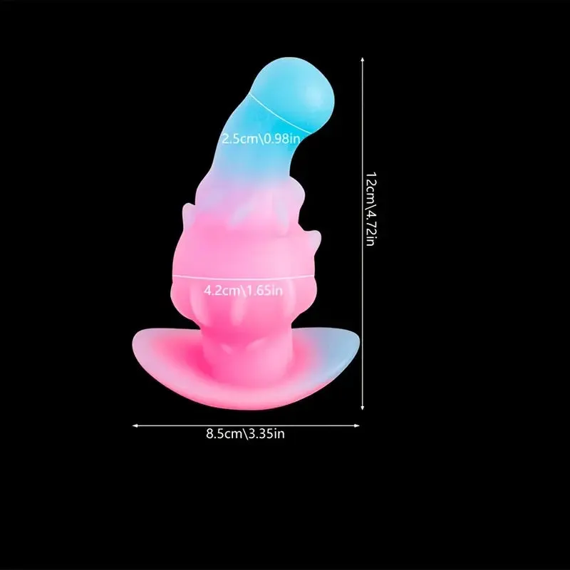 SM Shaped Luminous Anal Plug Silicone BDSM Sex Toy For Men Women