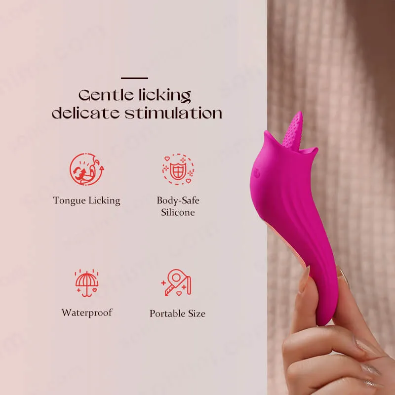 Sohimi 8 Modes G-Spot Stimulator Clit Licker 2 in 1 Tongue Vibrator