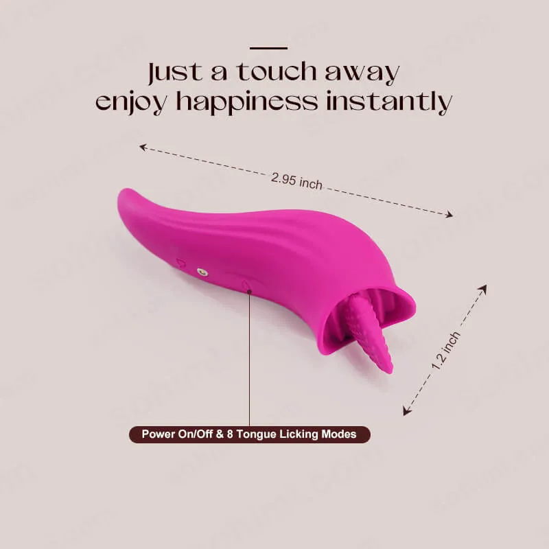 Sohimi 8 Modes G-Spot Stimulator Clit Licker 2 in 1 Tongue Vibrator