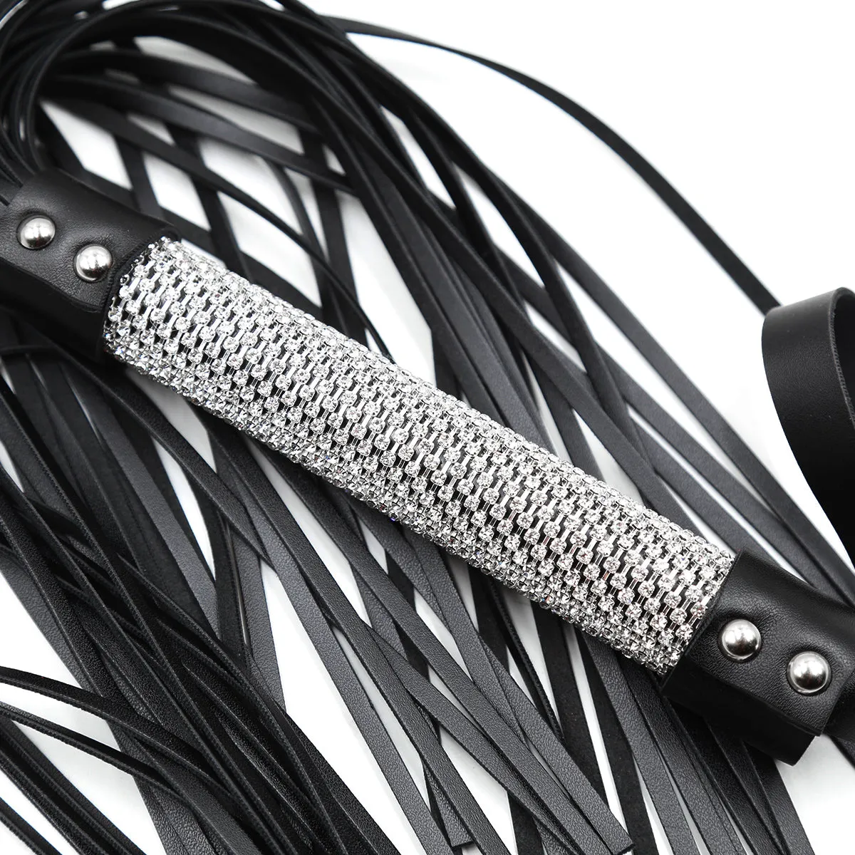 Sparkly Cat 9 Tales  | Bruise Flogger | Rhinestone Handle
