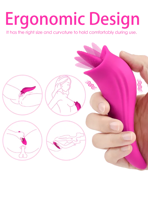 Spicy | 8 Modes G-Spot Stimulator Clit Licker 2 in 1 Tongue Vibrator