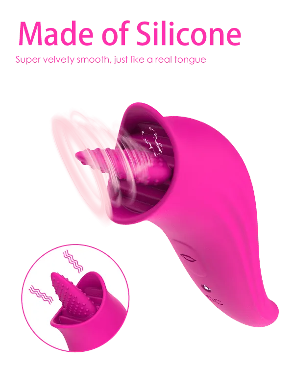 Spicy | 8 Modes G-Spot Stimulator Clit Licker 2 in 1 Tongue Vibrator