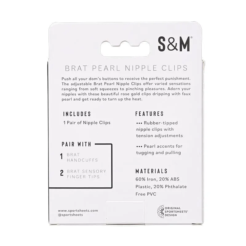 Sportsheets Brat Pearl Nipple Clips