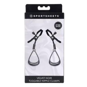 Sportsheets Velvet Noir Tuggable Nipple Clamps
