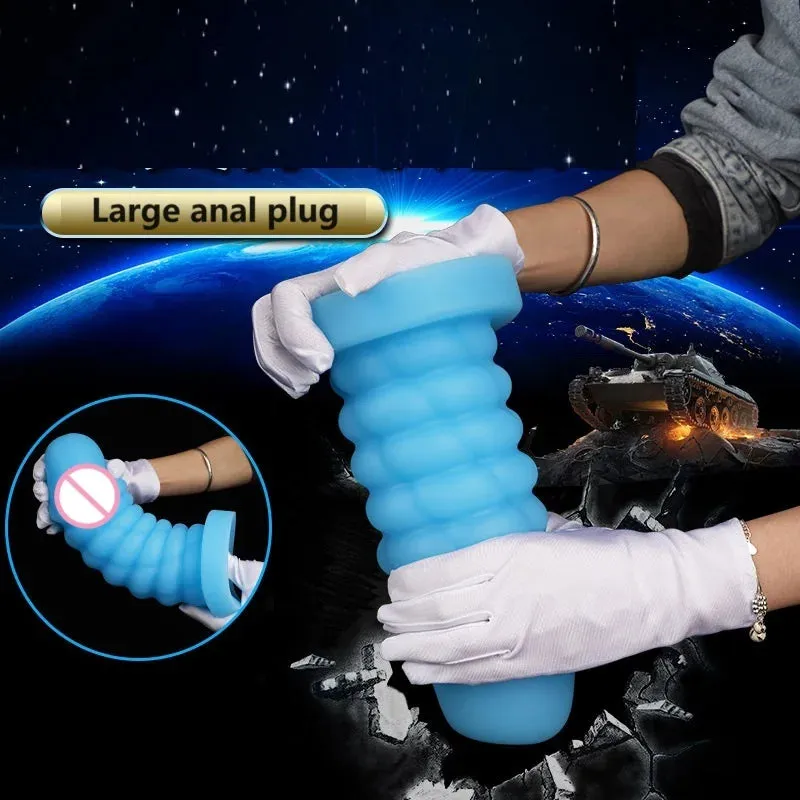 Sprial Bullet Anal Dildo Butt Plug - Silicone Vagina Prostate Massage Sex Toys for Women Men