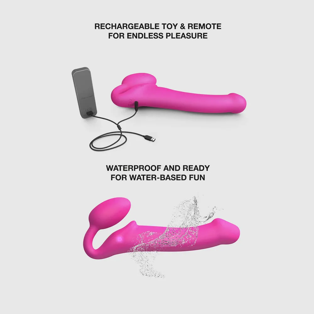 Strap-On-Me Vibrating Bendable Strap-On L Fuchsia