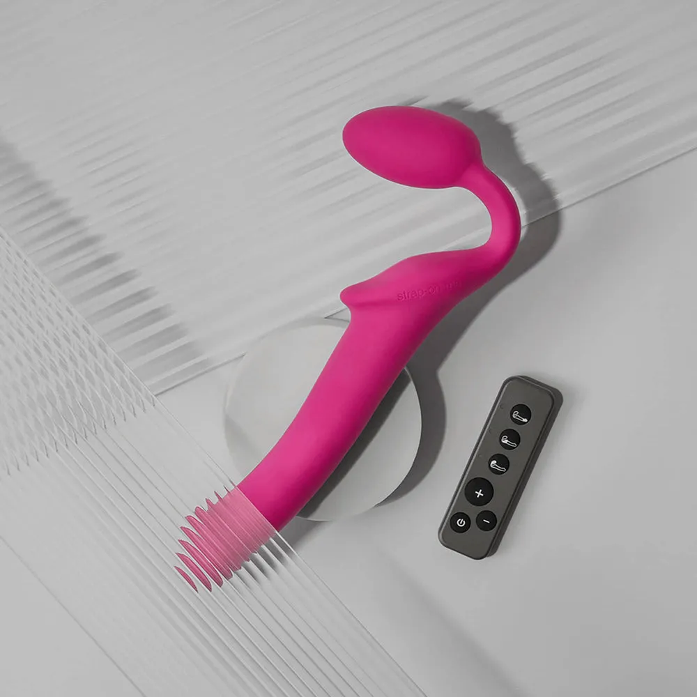 Strap-On-Me Vibrating Bendable Strap-On L Fuchsia