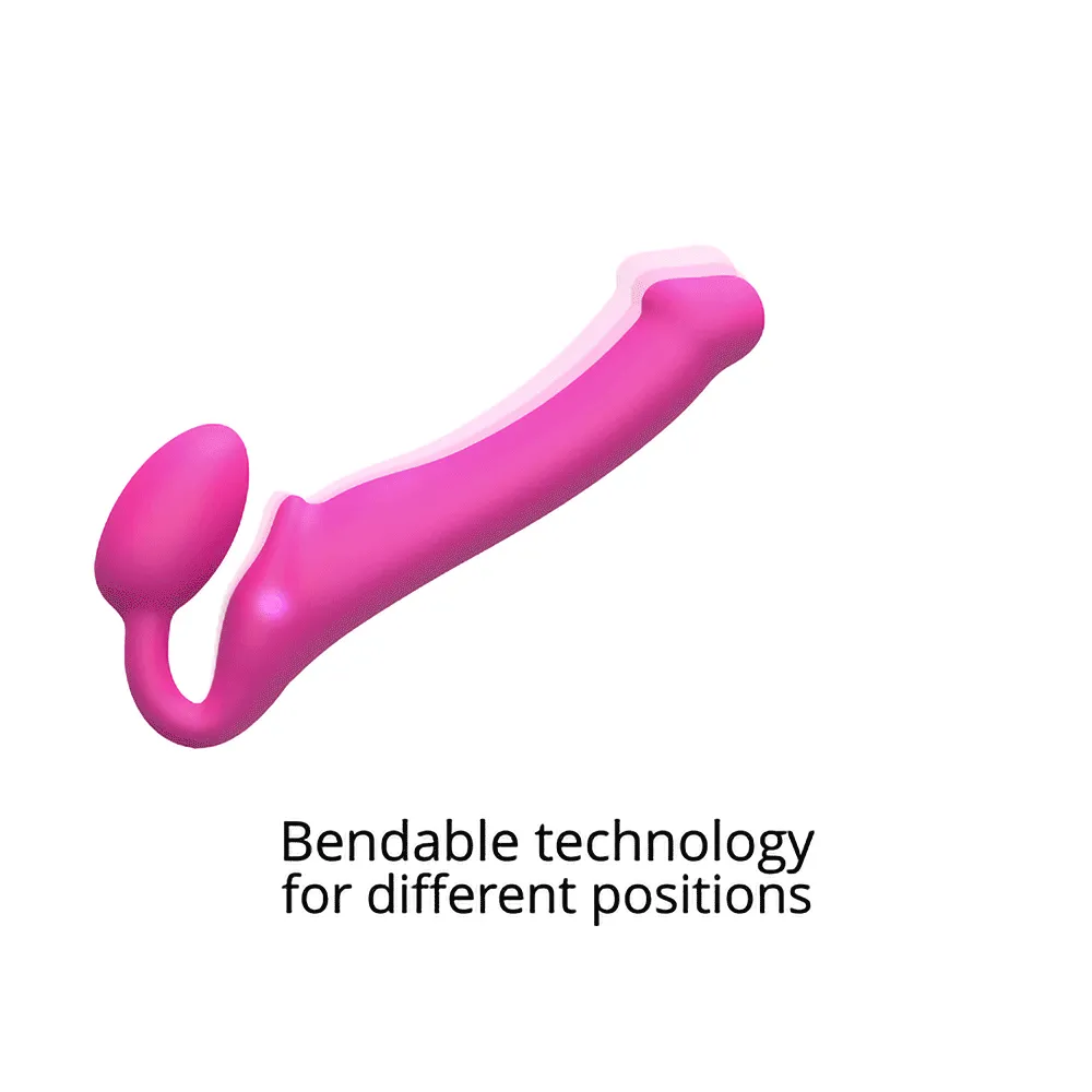 Strap-On-Me Vibrating Bendable Strap-On L Fuchsia