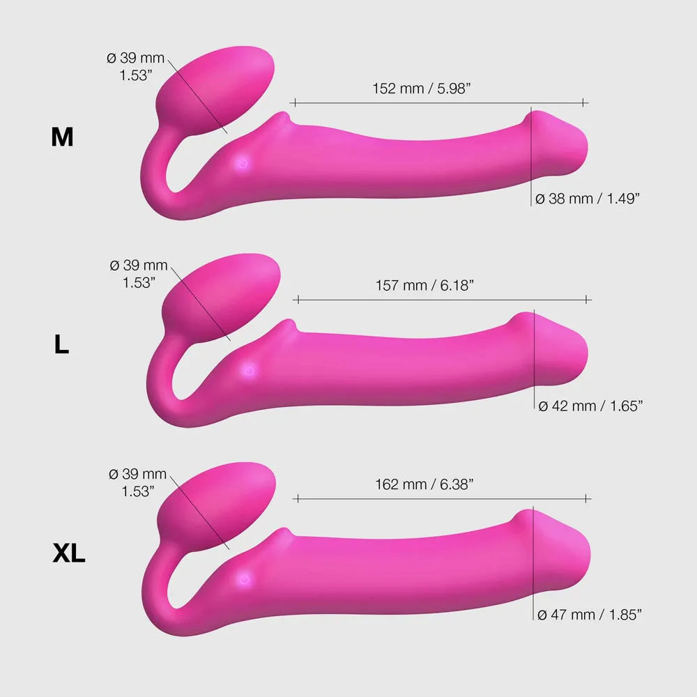 Strap-On-Me Vibrating Bendable Strap-On L Fuchsia