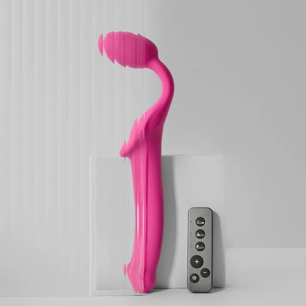 Strap-On-Me Vibrating Bendable Strap-On XL Fuchsia