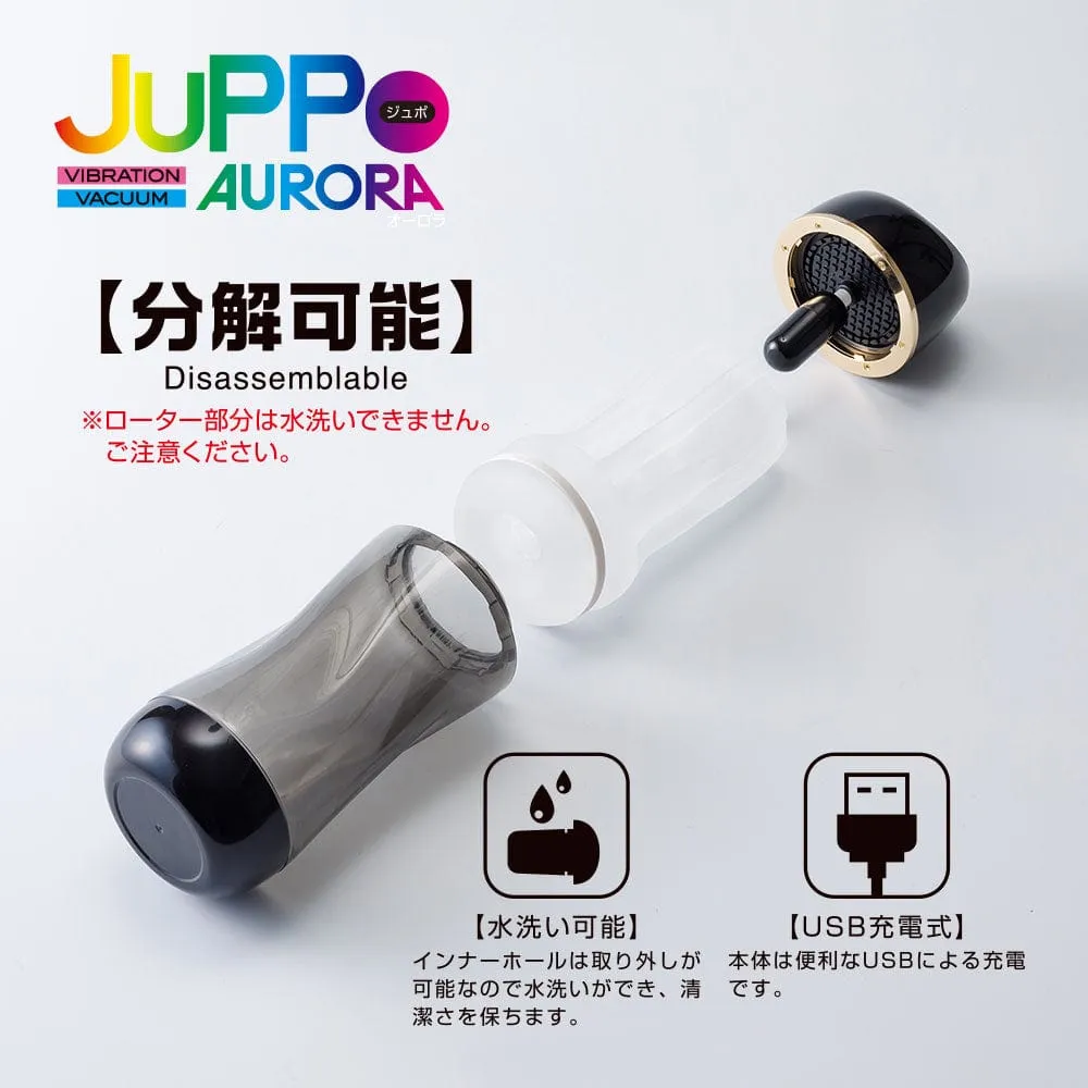T-Best - Juppo Aurora Vibration Vaccuum Stroker Masturbator (Black)