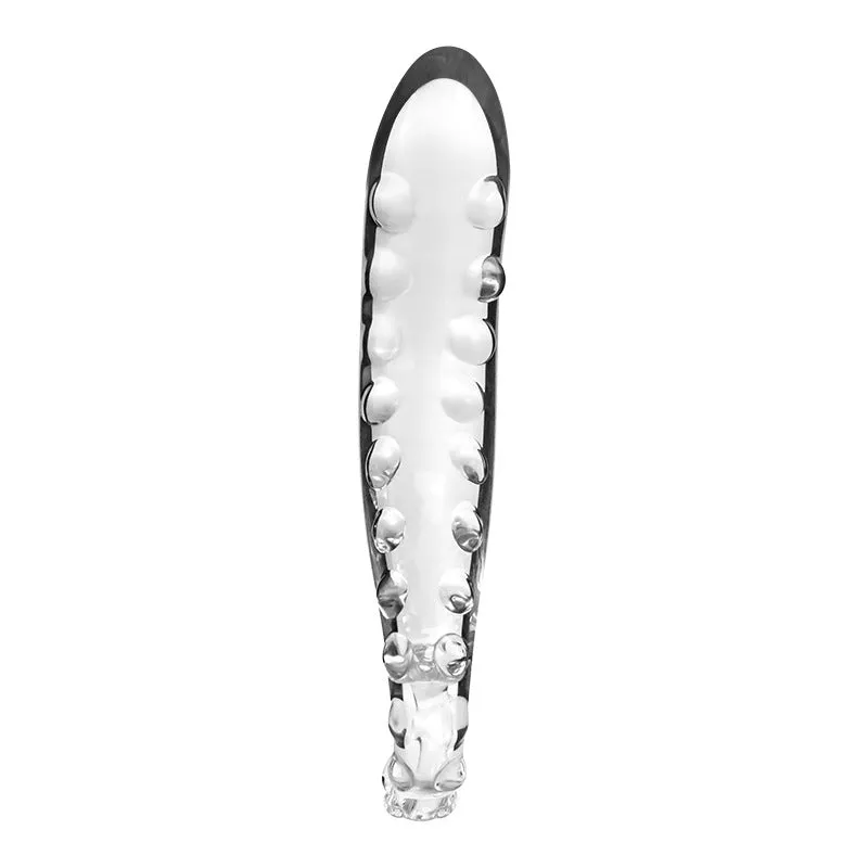 Tentacle Textured Sensual Glass Dildo 6 inches