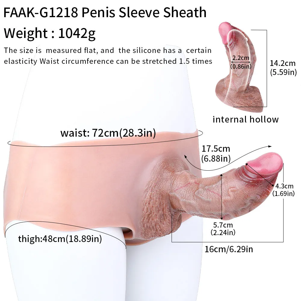 Thick Veiny Realistic Penis Sleeve Sheath Pants – Enhanced Pegging Sex Toys for Men Pleasure