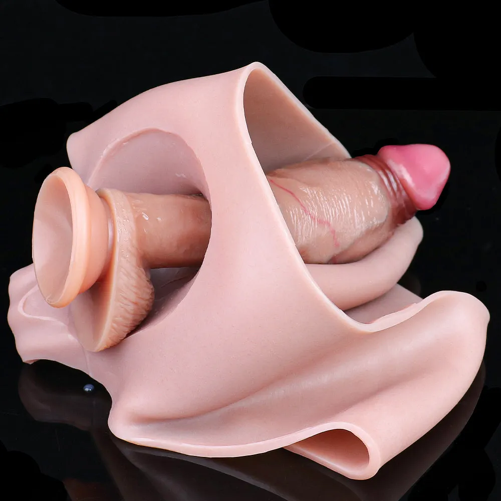 Thick Veiny Realistic Penis Sleeve Sheath Pants – Enhanced Pegging Sex Toys for Men Pleasure