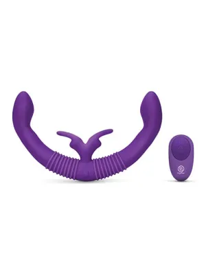 Together - Female Intimacy Vibe with Remote Double Dildo (Purple)