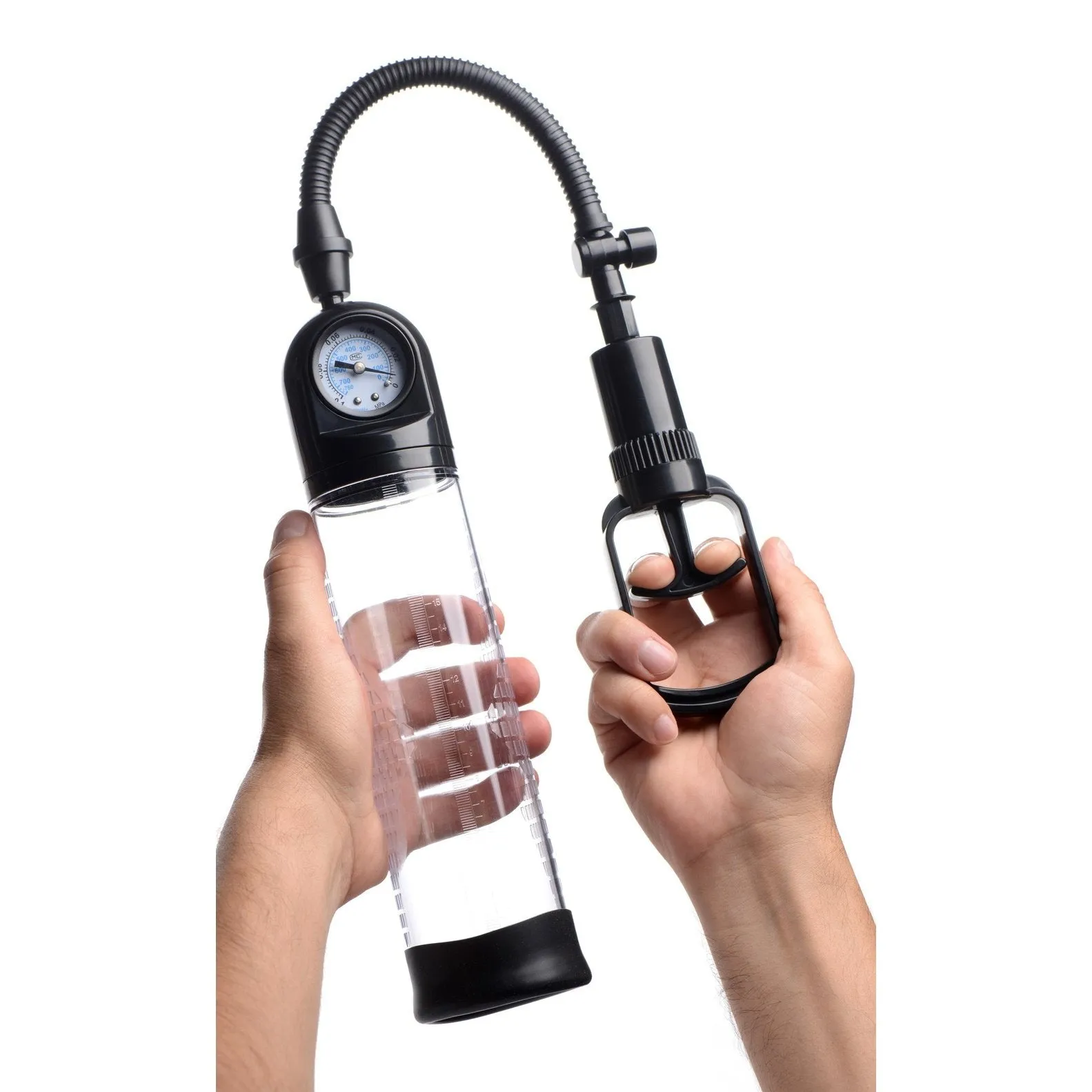 Trigger Penis Pump With Built-in Pressure Gauge