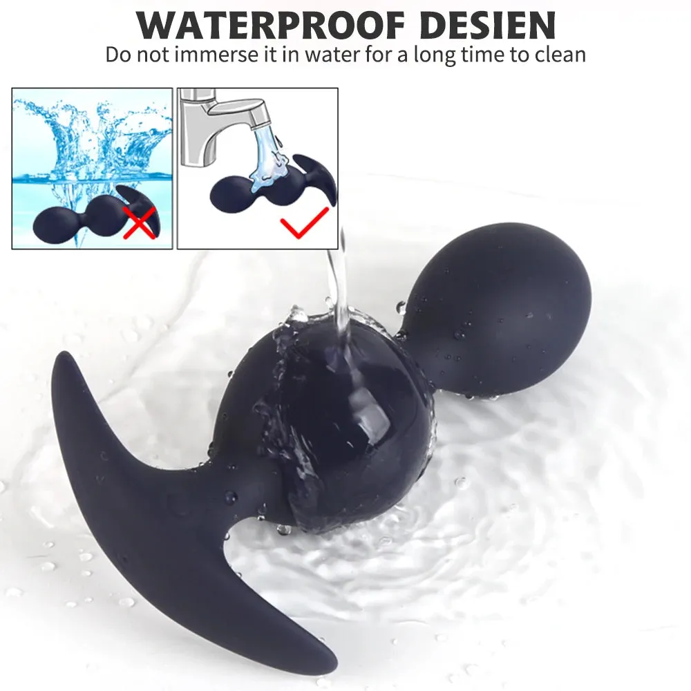 Vibrating Anal Plug Prostate Massager - Remoter Control Dual Anal Beads Sex Toys for Men Women