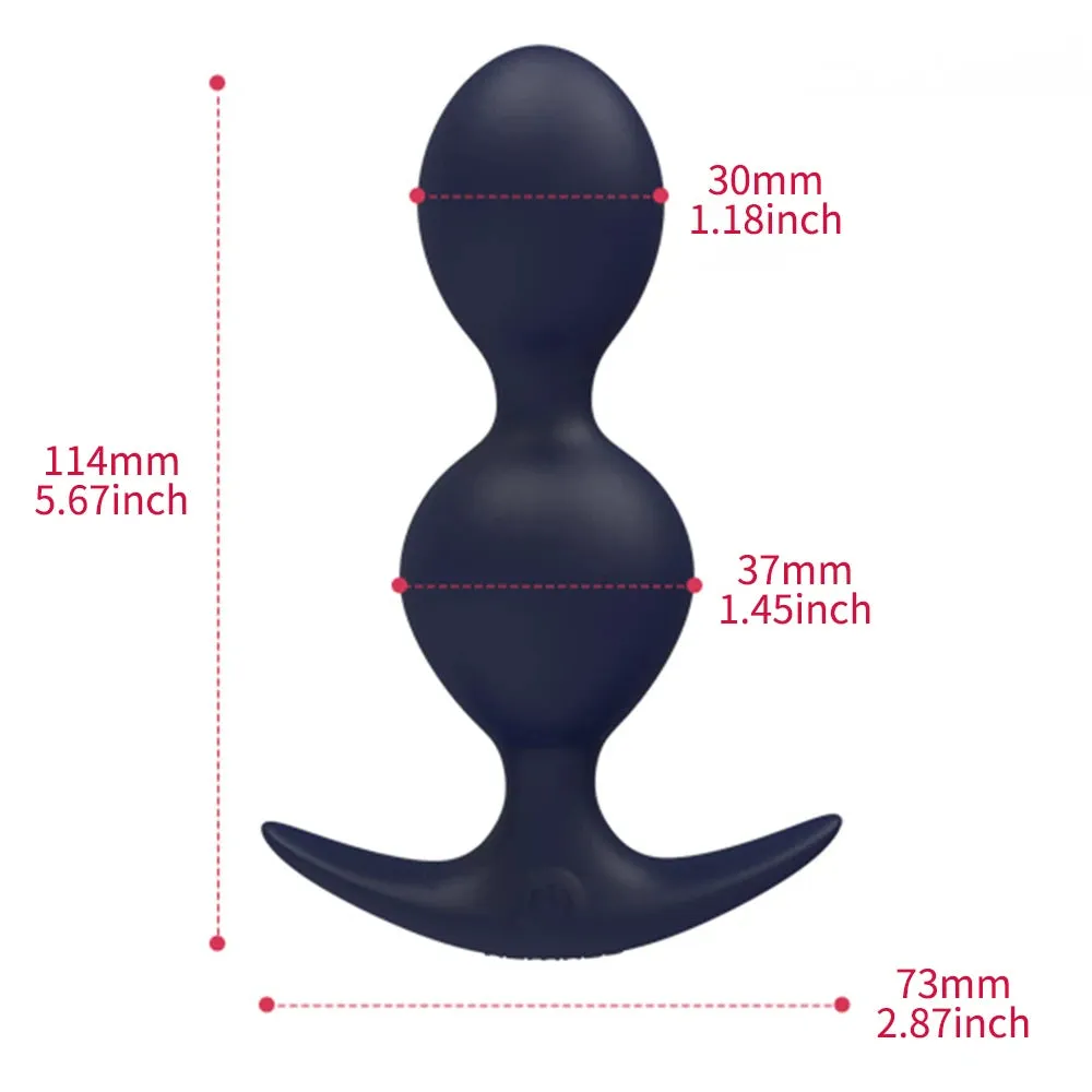 Vibrating Anal Plug Prostate Massager - Remoter Control Dual Anal Beads Sex Toys for Men Women