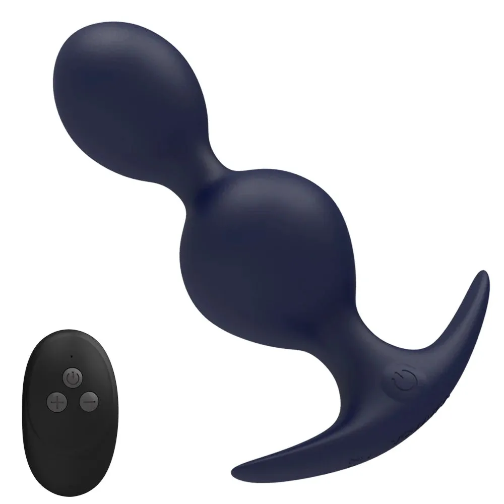 Vibrating Anal Plug Prostate Massager - Remoter Control Dual Anal Beads Sex Toys for Men Women