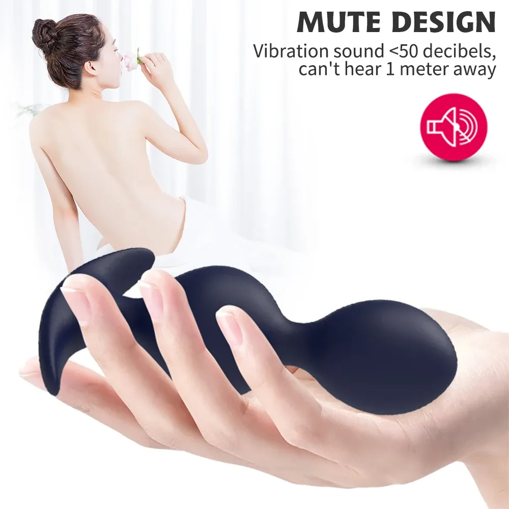 Vibrating Anal Plug Prostate Massager - Remoter Control Dual Anal Beads Sex Toys for Men Women