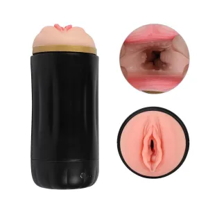 Vibrating Male Masturbator Cup Audio Function-Girl's Moans Detachable Pocket Pussy